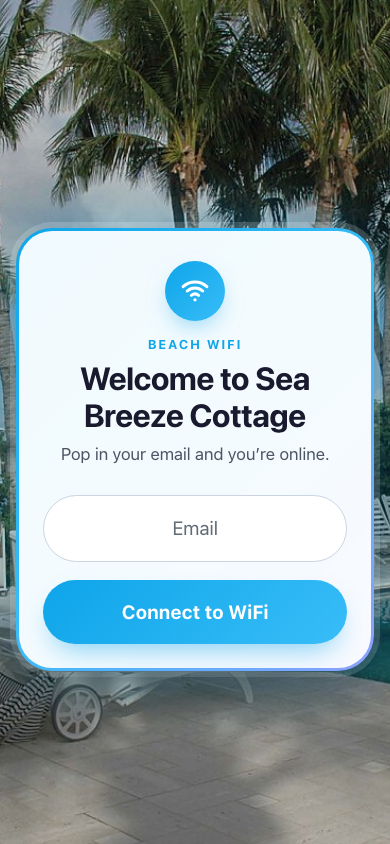 Portal in ocean blues